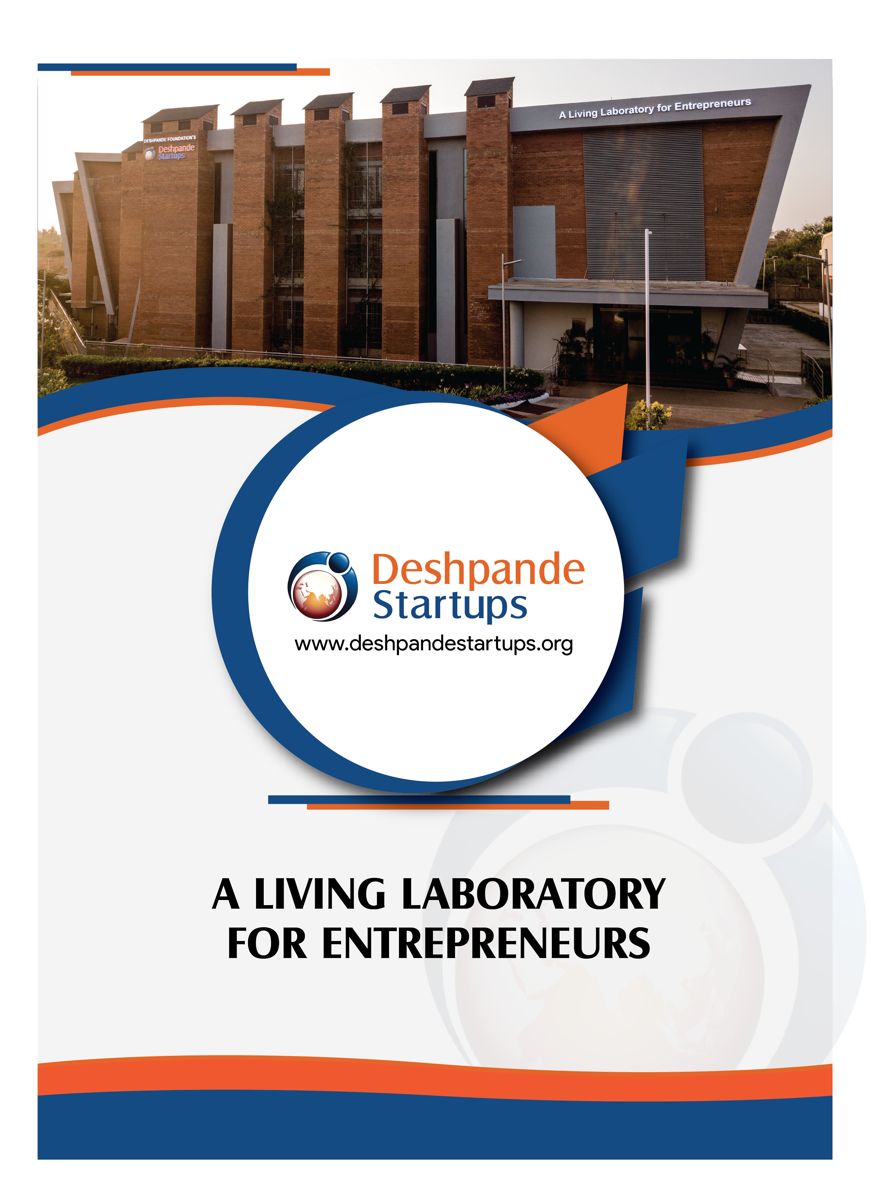 Cover of the Deshpande Startups brochure, A Living Laboratory for Entrepreneurs